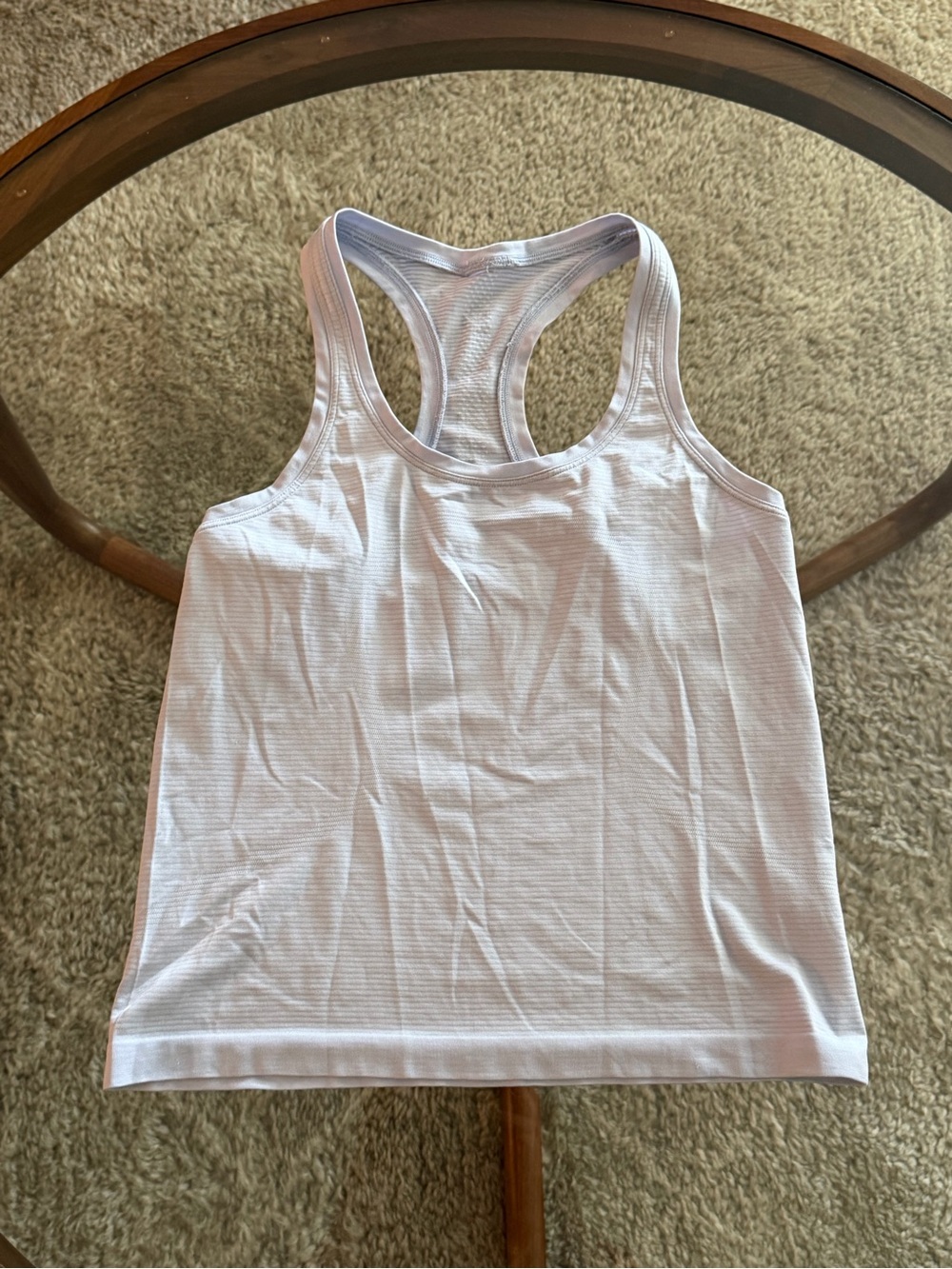 lululemon lavender frost swiftly tech tank- hip length- size 6